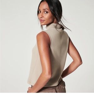 SPANX Tan Sleeveless Blouse